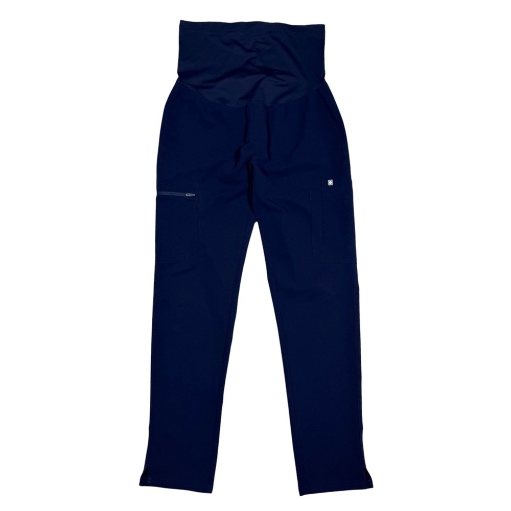 FIGS Women's Navy Blue Maternity Scrub Pants Technical Collection Size M Tall
